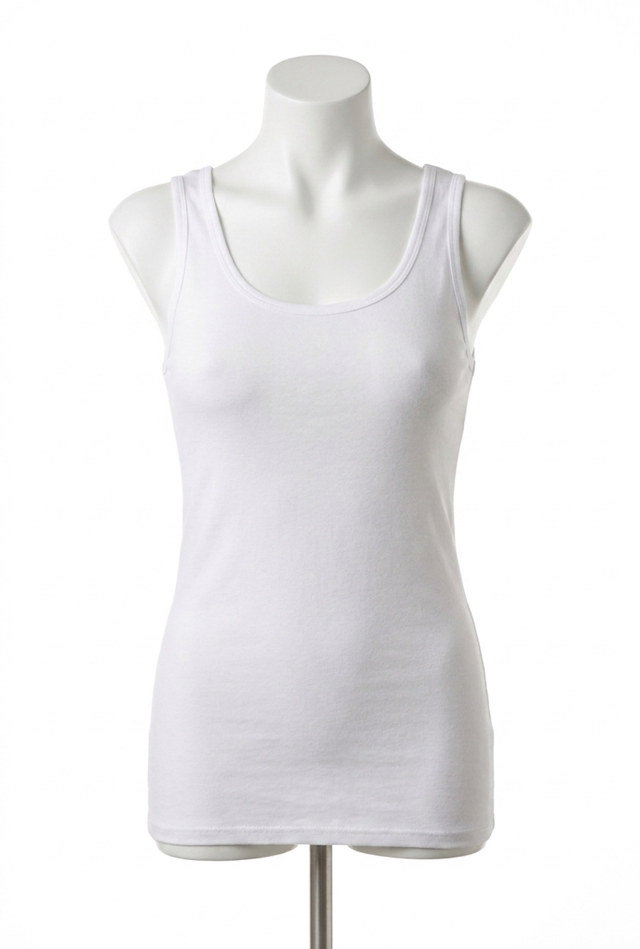 NEW ANGEL bra-friendly tank top in white
